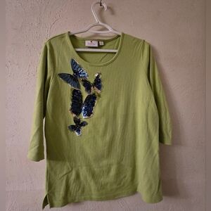 Quacker Factory Lime Green Top